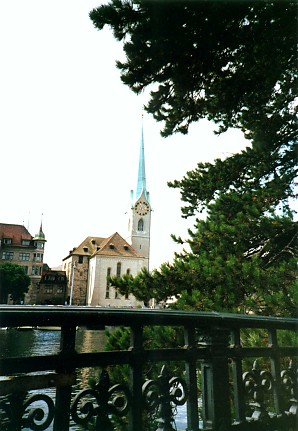 Виды Цюриха у р. Лимат. Фото 1989 г.